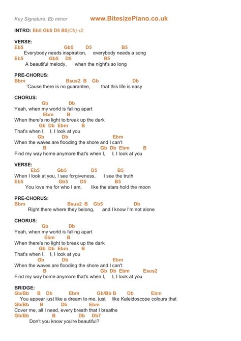 When I Look At You Chords .